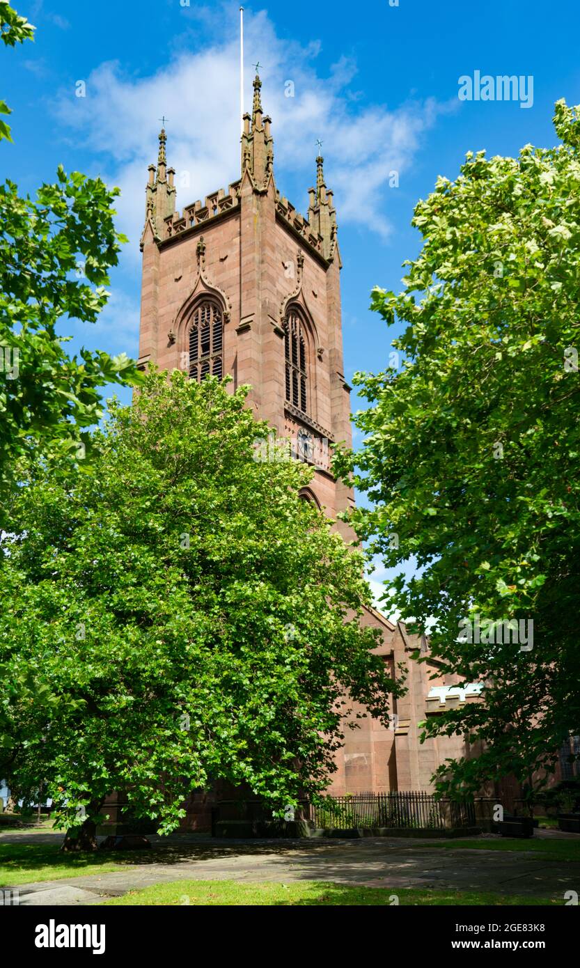 St Mary's Church, Walton on the Hill, Liverpool 4. Taken in August 2021. Stock Photo