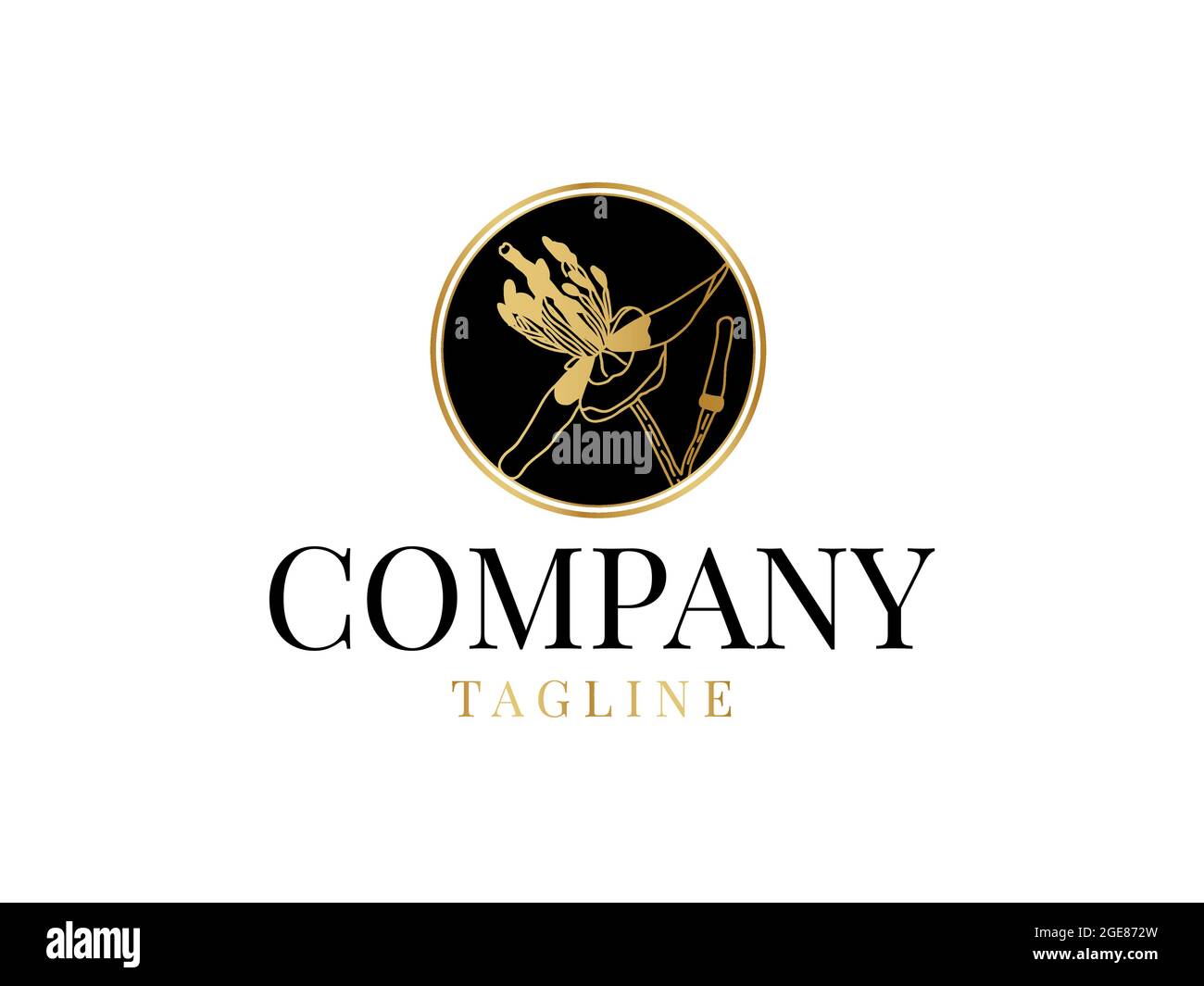 Round Gold Flower Logo Design Stock Vector Image & Art - Alamy