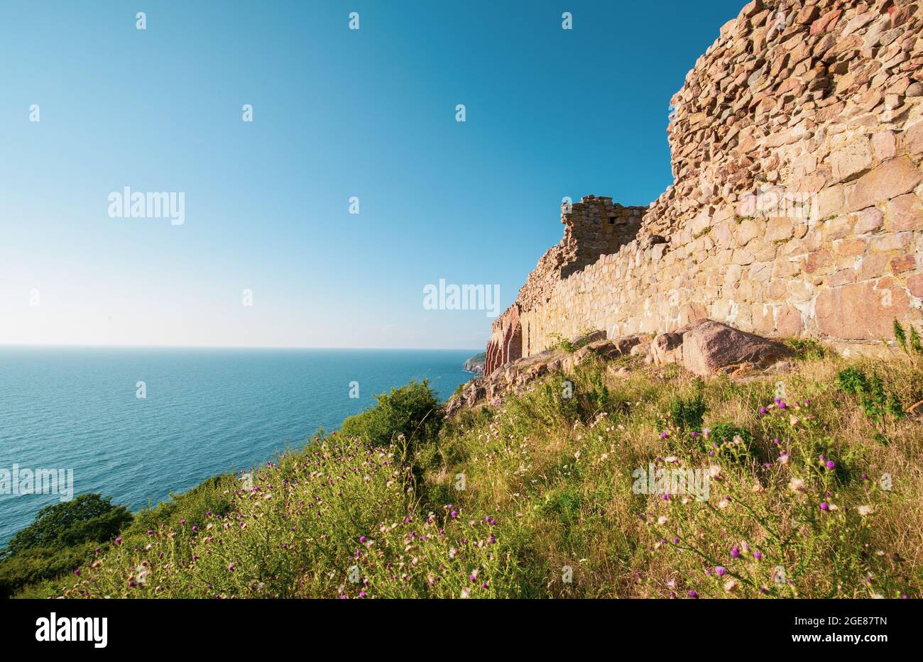 Hammershus Ruins Castle in Bornholm, Denmark Stock Photo Alamy