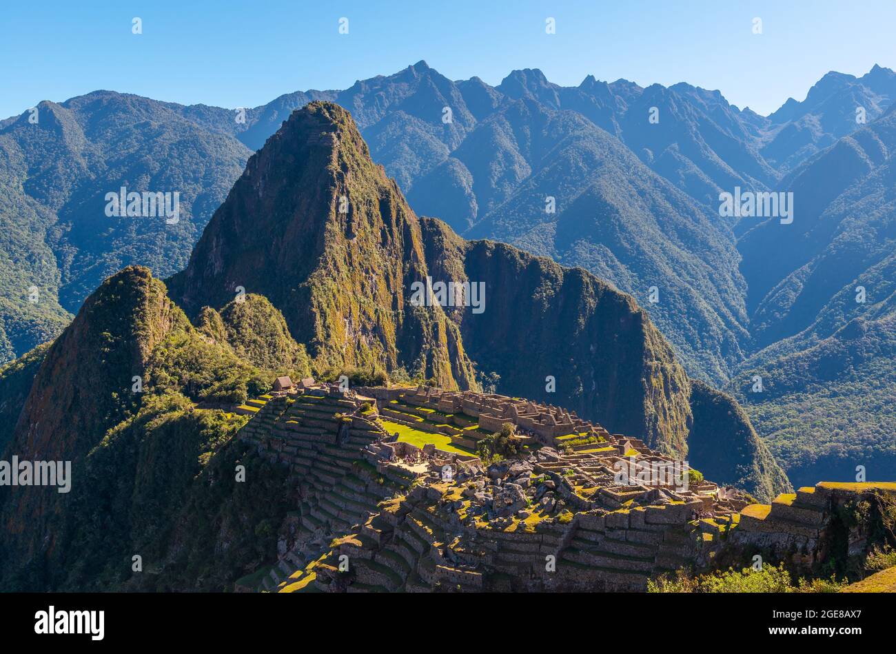 Machu Picchu sunrise, Cusco, Peru. Stock Photo