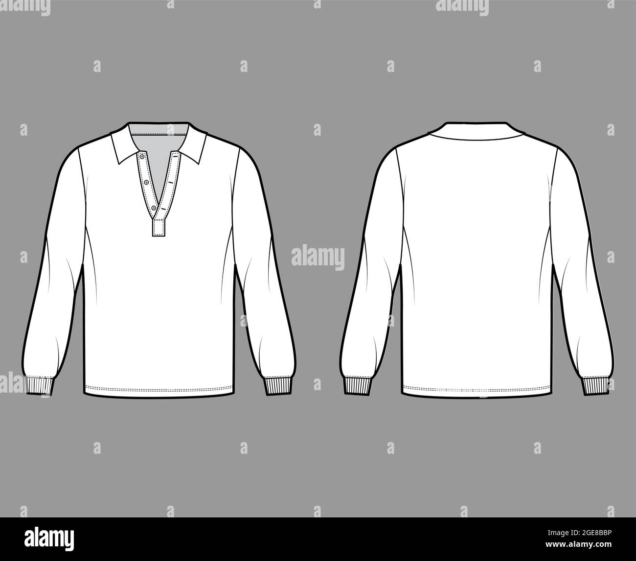 Open shirt collar Stock Vector Images - Alamy