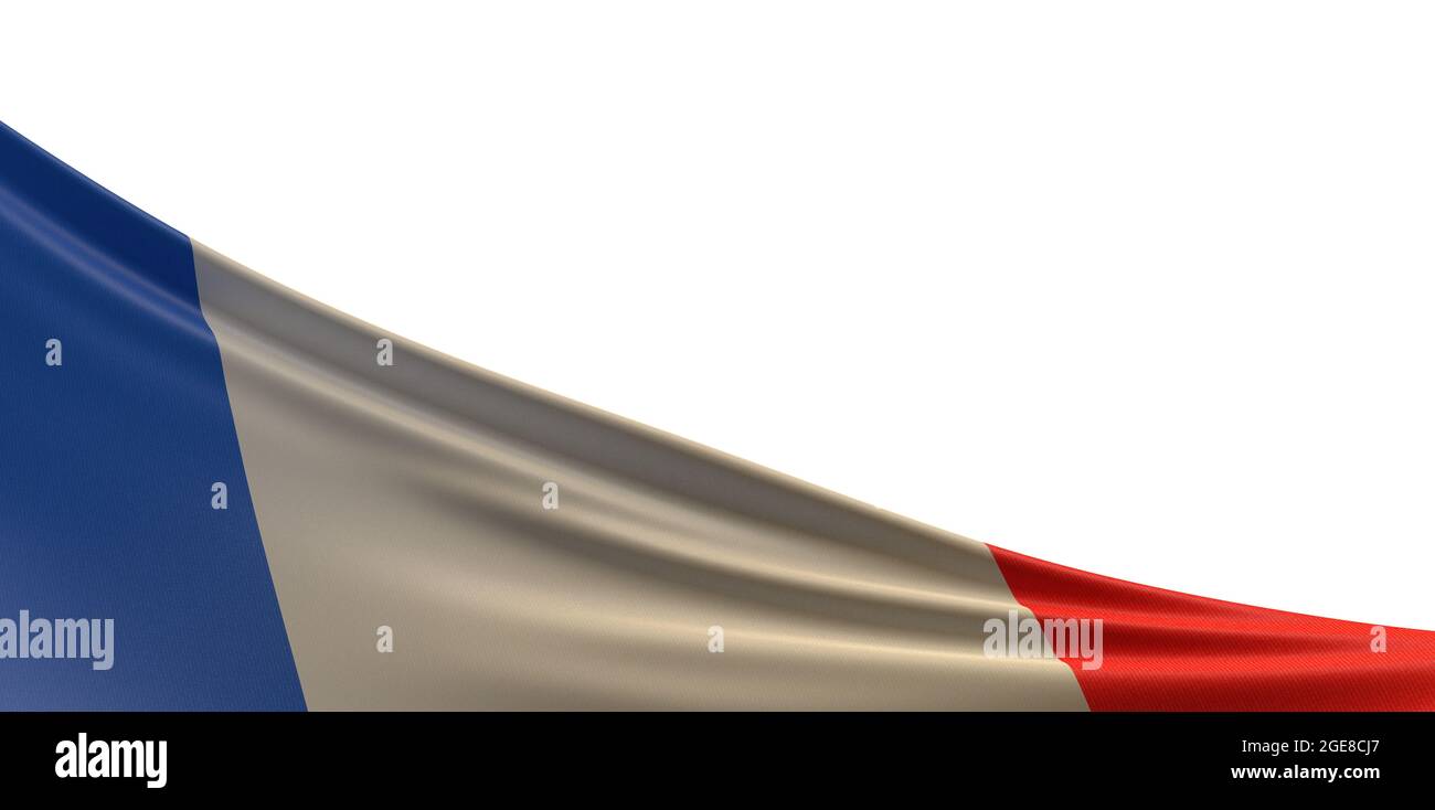 3D rendering of the flag of France on a white background Stock Photo ...