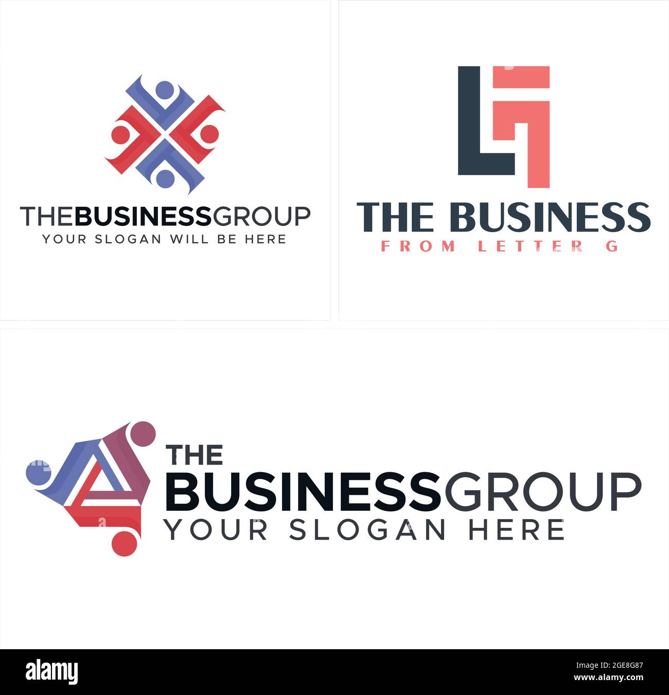 Business service consulting with humans people group icon logo Stock Vector