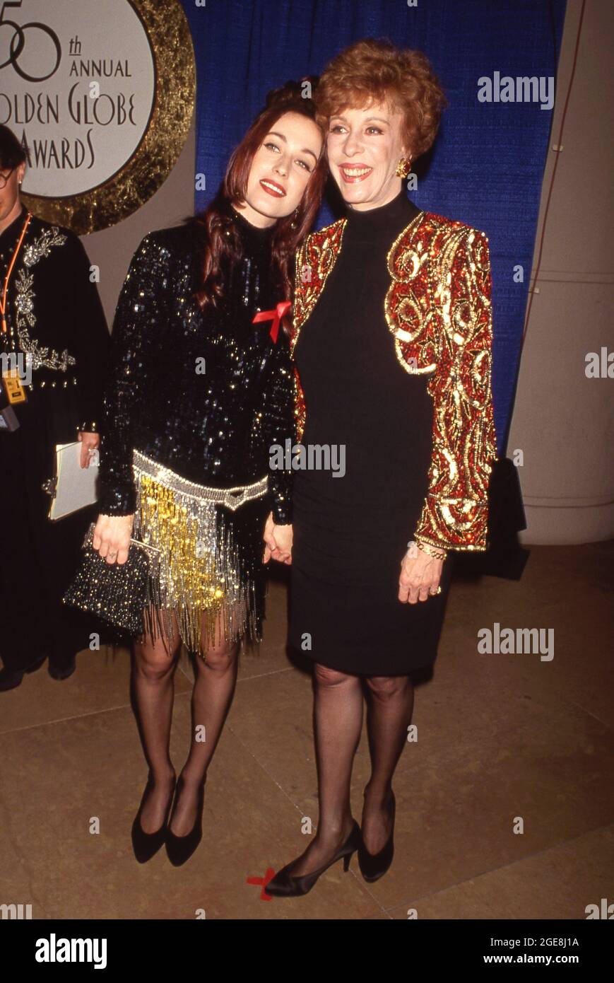 Erin Hamilton and Carol Burnett during The 50th Annual Golden Globe Awards at Beverly Hilton Hotel in Beverly Hills, California January 23, 1993 Credit: Ralph Dominguez/MediaPunch Stock Photo