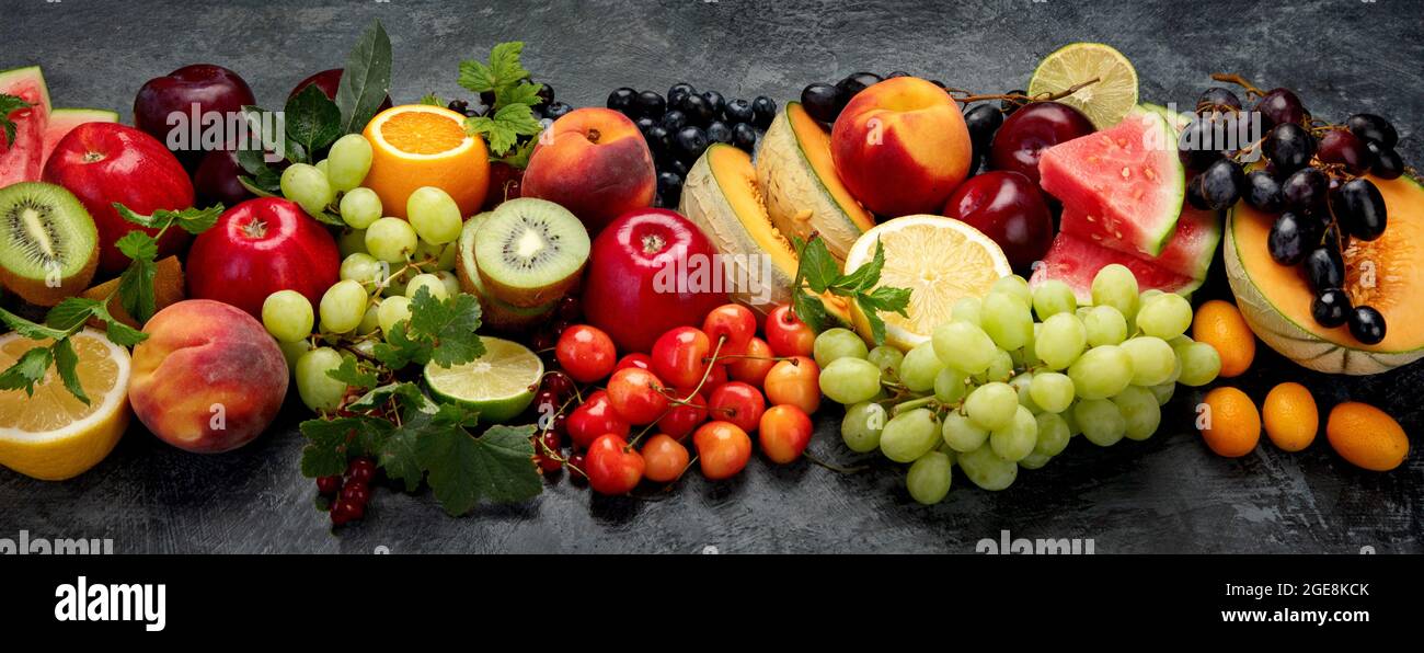 Assorted fresh fruits hi-res stock photography and images - Alamy