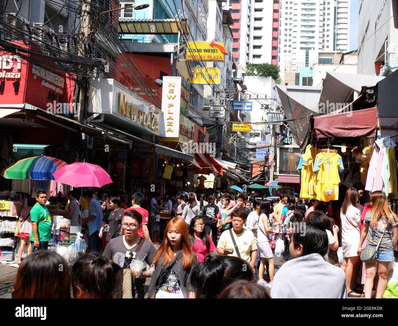 Pratunam Market Shopping Area Bangkok Thailand selling clothes, shoes