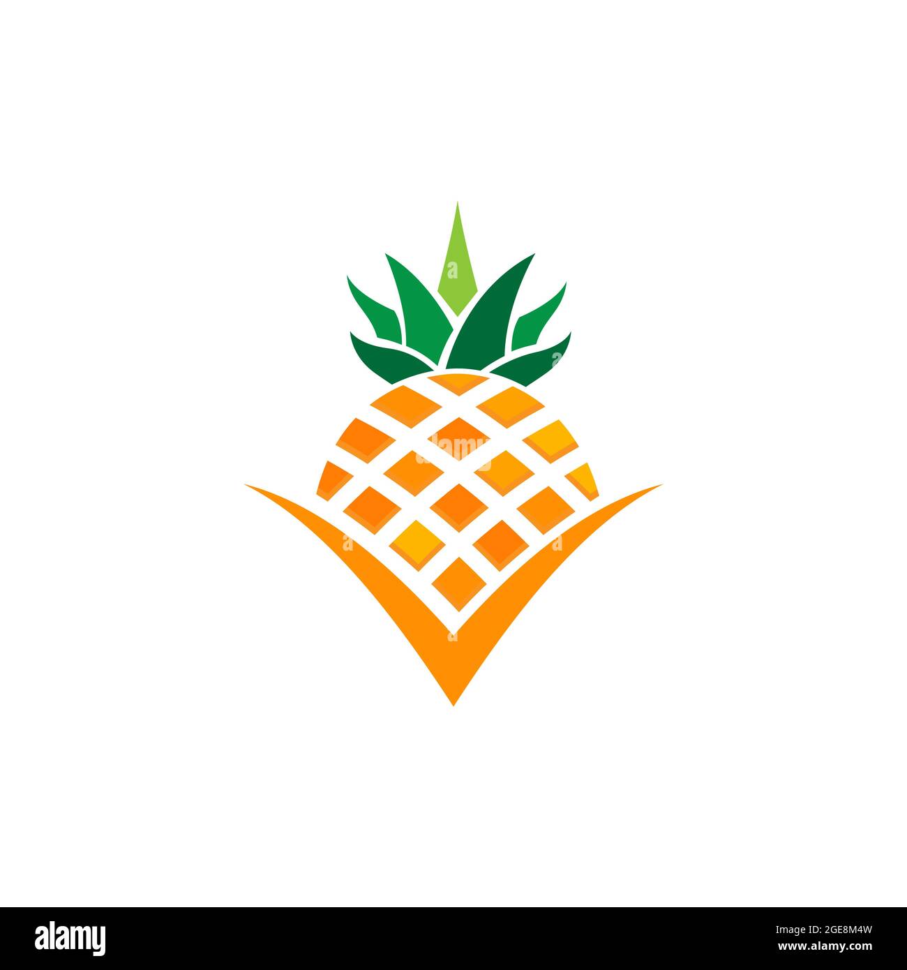 Pineapple fruit icon template vector illustration design Stock Vector