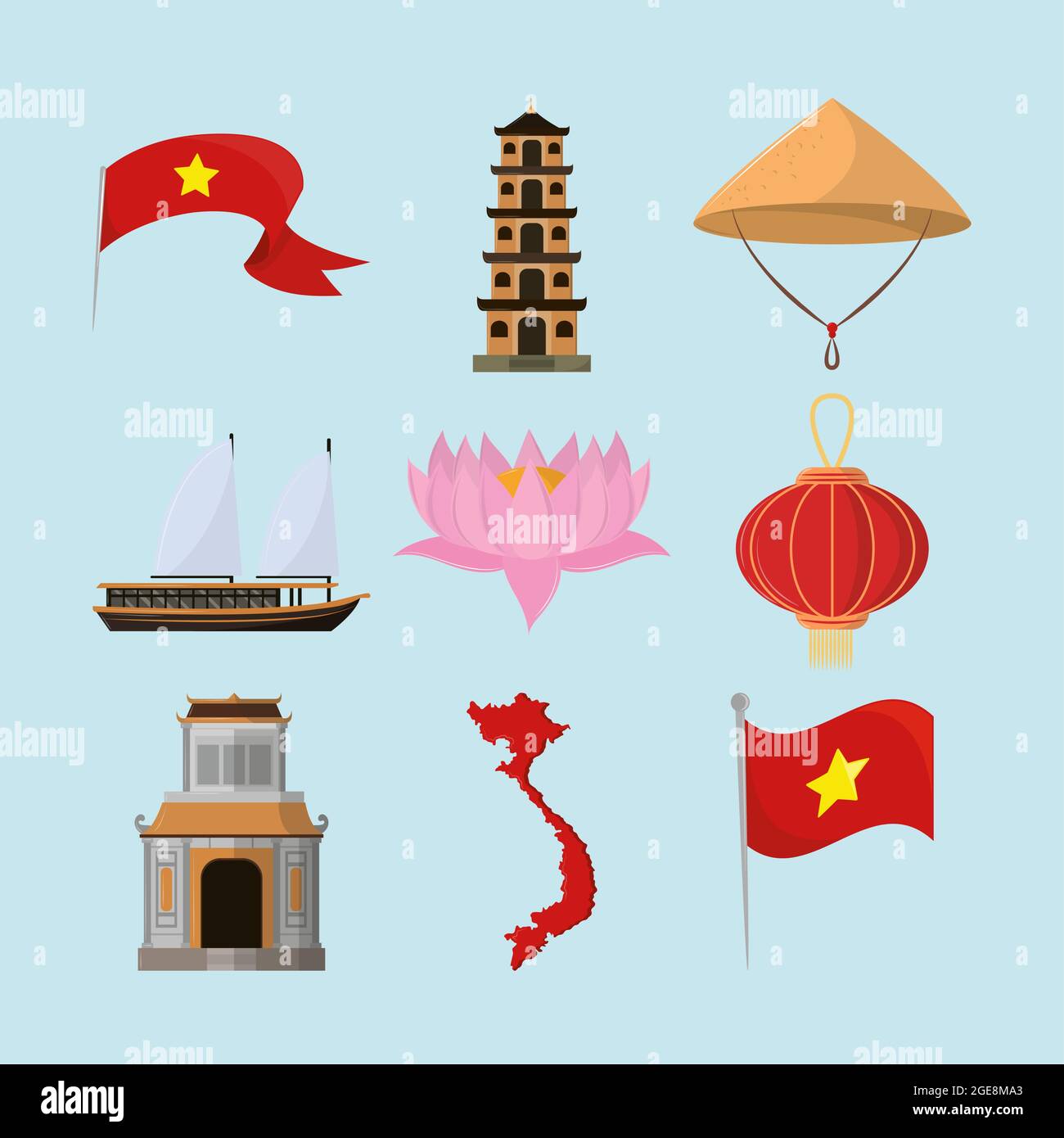 vietnamese culture icon Stock Vector