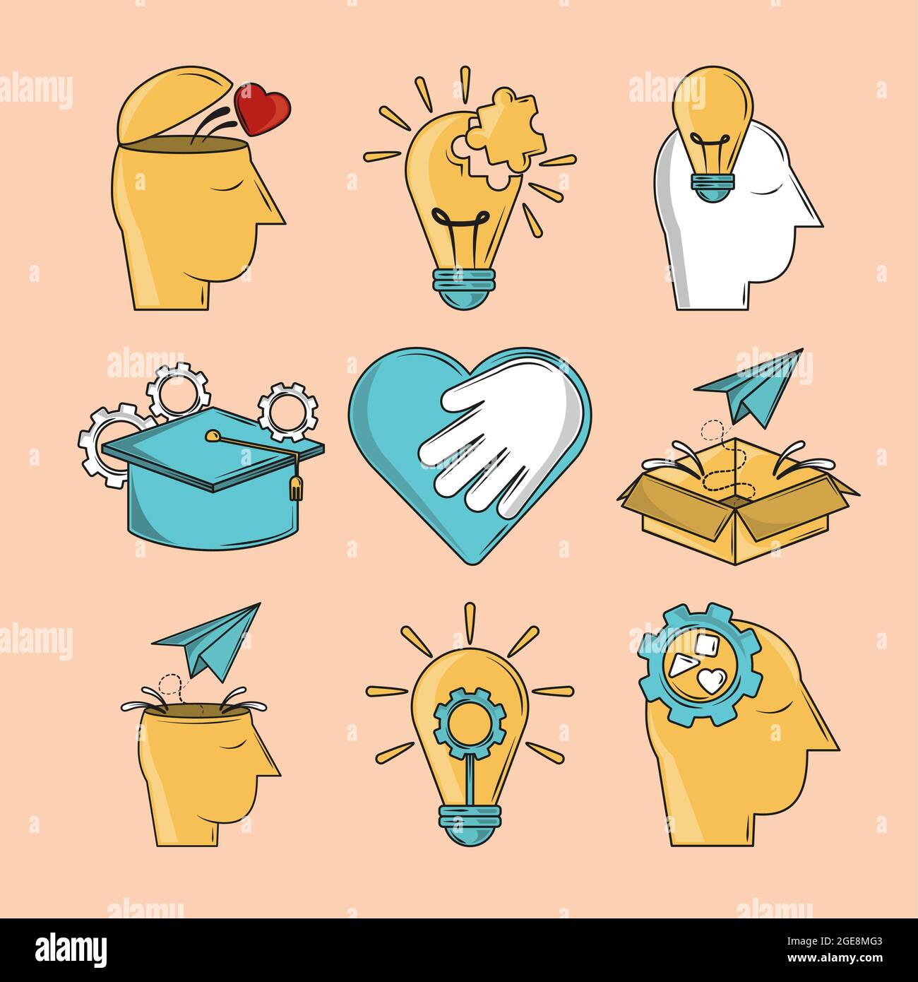 icon set life skills Stock Vector Image & Art - Alamy