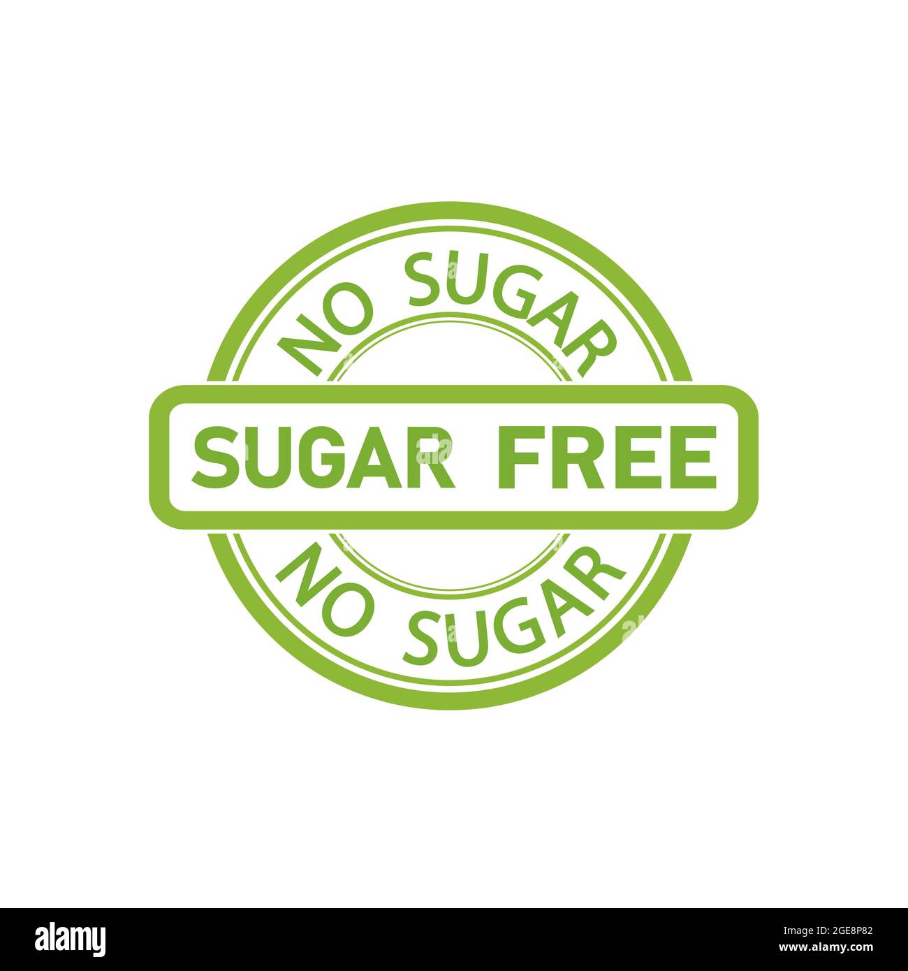 Sugar free round vector stamp isolated on white background Stock Vector