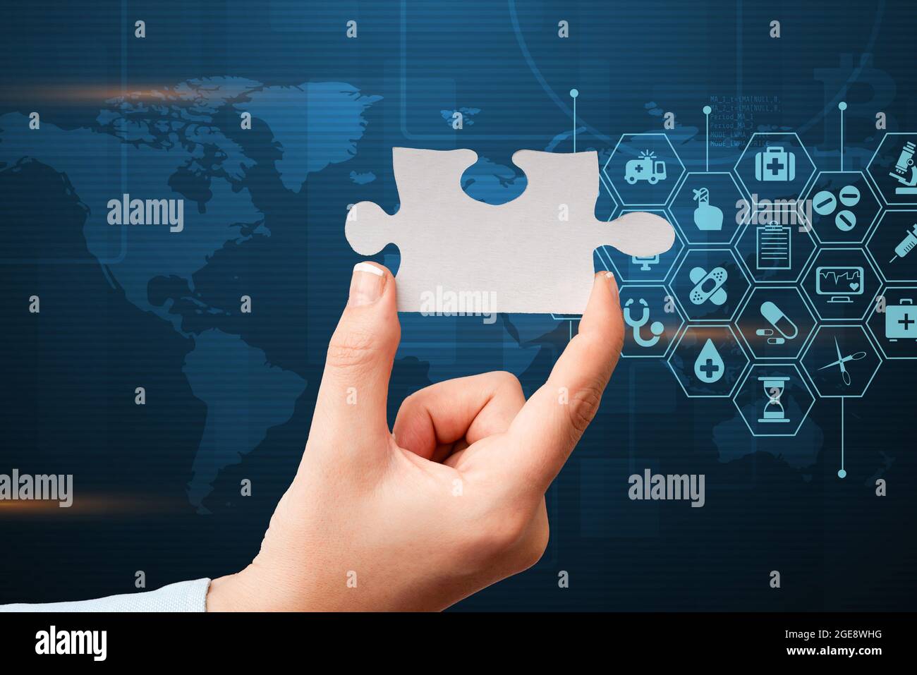 Hand Holding Jigsaw Puzzle Piece Unlocking New Futuristic Technologies. Palm Carrying Puzzles Part Displaying Solving Late Innovative Virtual Ideas Stock Photo Alamy