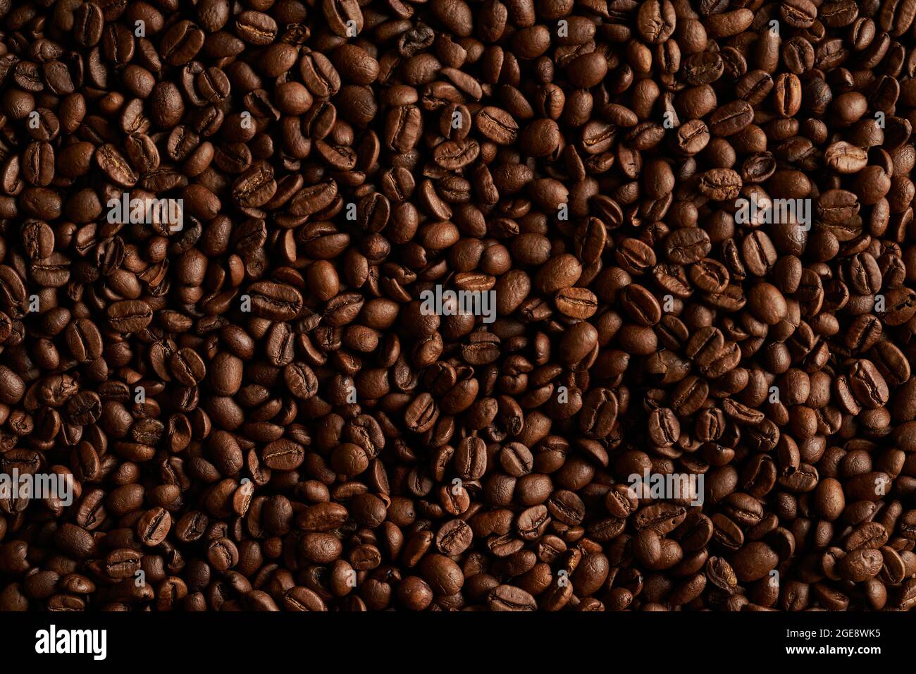 Top view of roasted coffee beans Stock Photo - Alamy