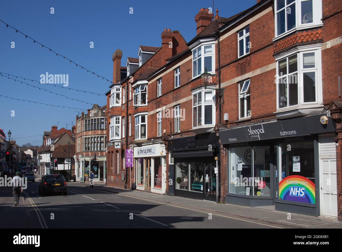 Local shops in Henley on Thames in Oxfordshire in the UK Stock Photo