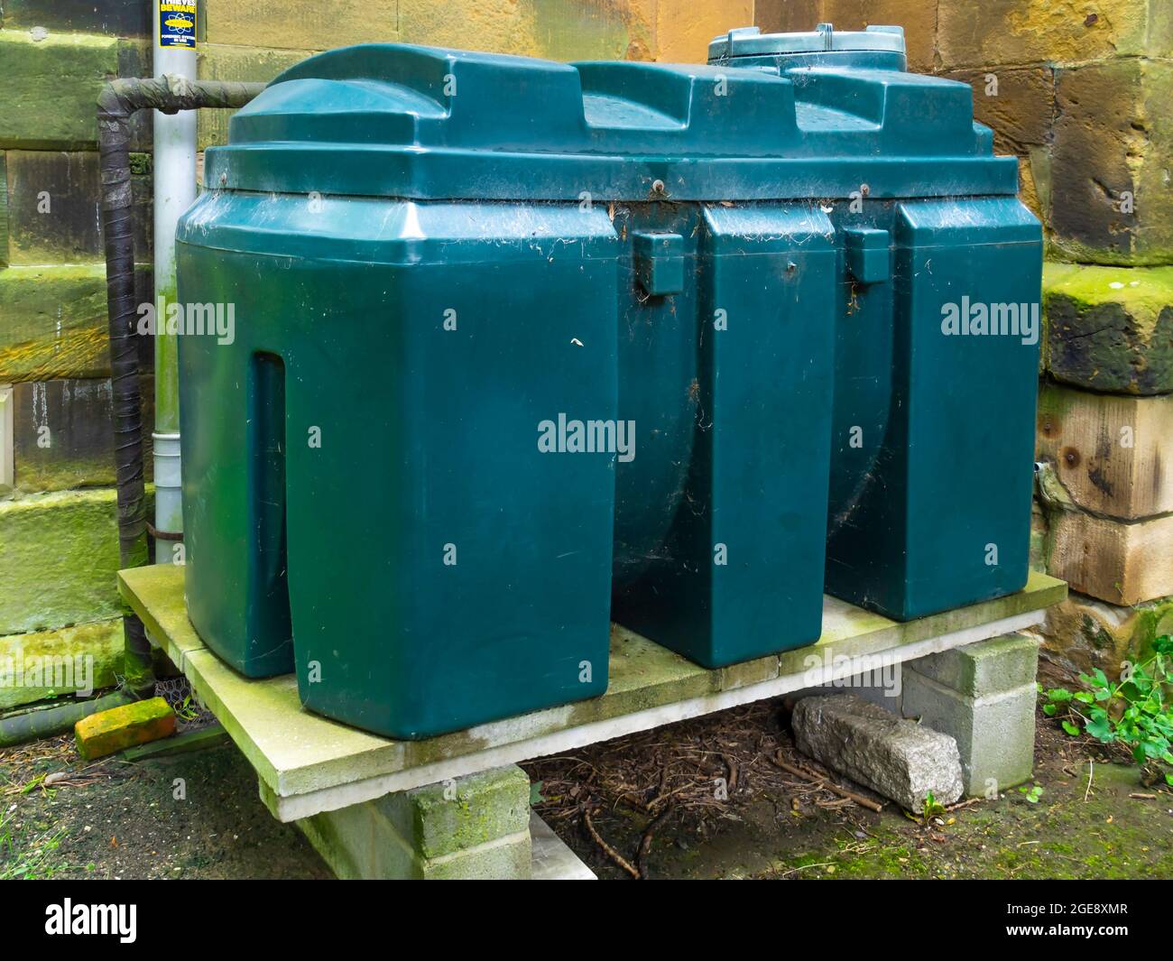 Oil storage tank for central heating at St Cuthberts Church Kirkleatham