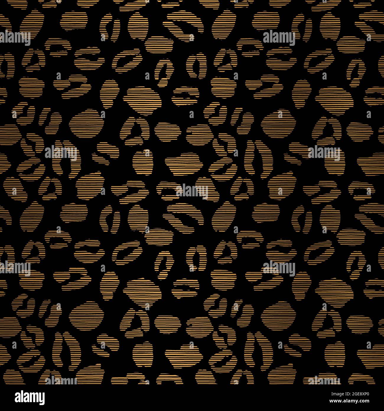 Leopard Metallic Animal Print wallpaper in black & gold