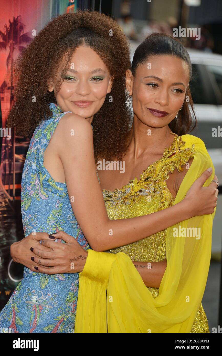 Los Angeles, USA. 18th Aug, 2021. Thandiwe Newton and daughter Nico Parker, 153 arrives at Warner Bros. Pictures "Reminiscence" Los Angeles Premiere at TCL Chinese Theatre on August 17, 2021 in Hollywood, California Credit: Tsuni/USA/Alamy Live News Stock Photo