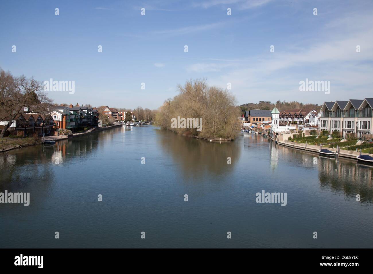 Views of the Thames River at Maidenhead in Berkshire in the UK Stock Photo