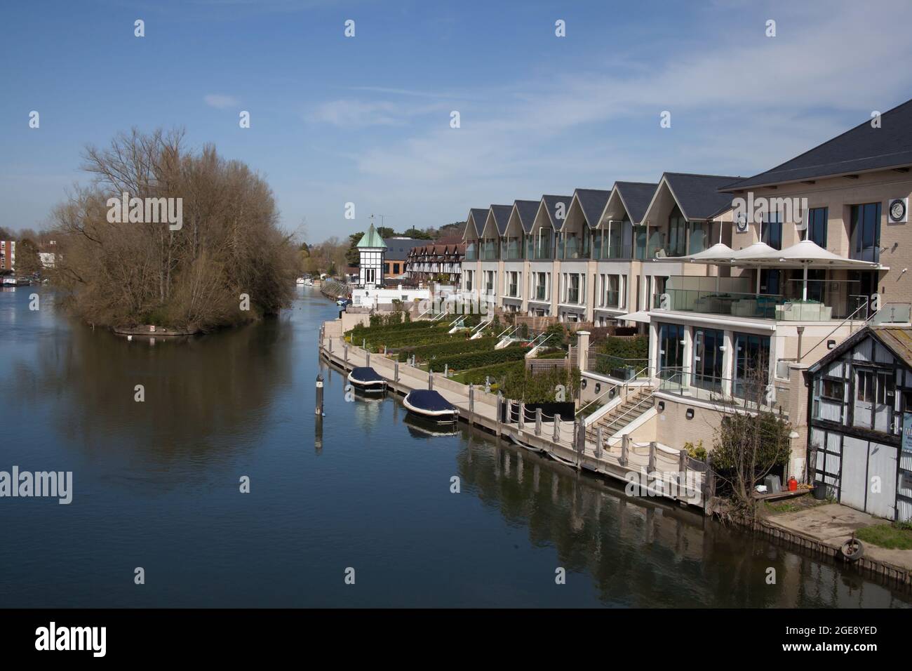 Views of the Thames River at Maidenhead in Berkshire in the UK Stock Photo