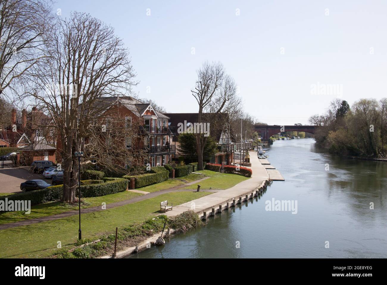 Views along the Thames at Maidenhead, Berkshire in the UK Stock Photo