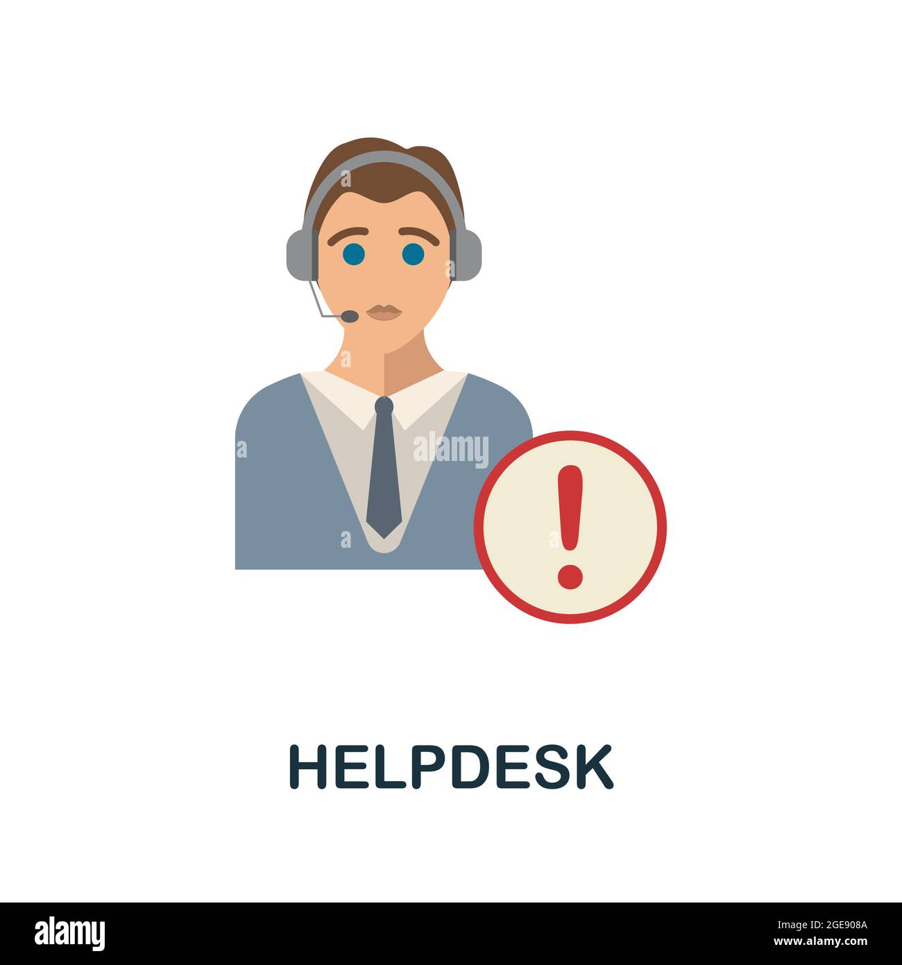 Helpdesk flat icon. Colored sign from customer service collection. Creative Helpdesk  icon illustration for web design, infographics and more Stock Vector Image  & Art - Alamy