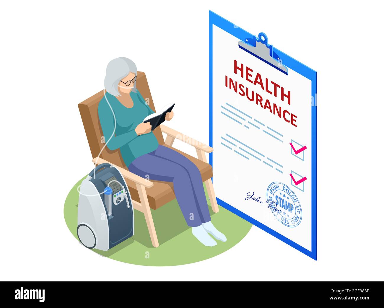 Isometric Insurance Policy, Medical Insurance, senior citizen health