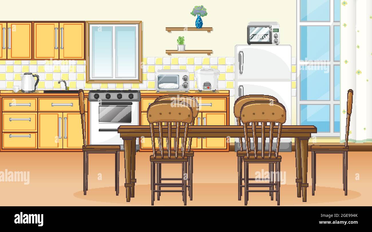 Dining room interior design with furniture illustration Stock Vector Image & Art - Alamy Dining room interior design with furniture illustration Stock Vector Image & Art - Alamy