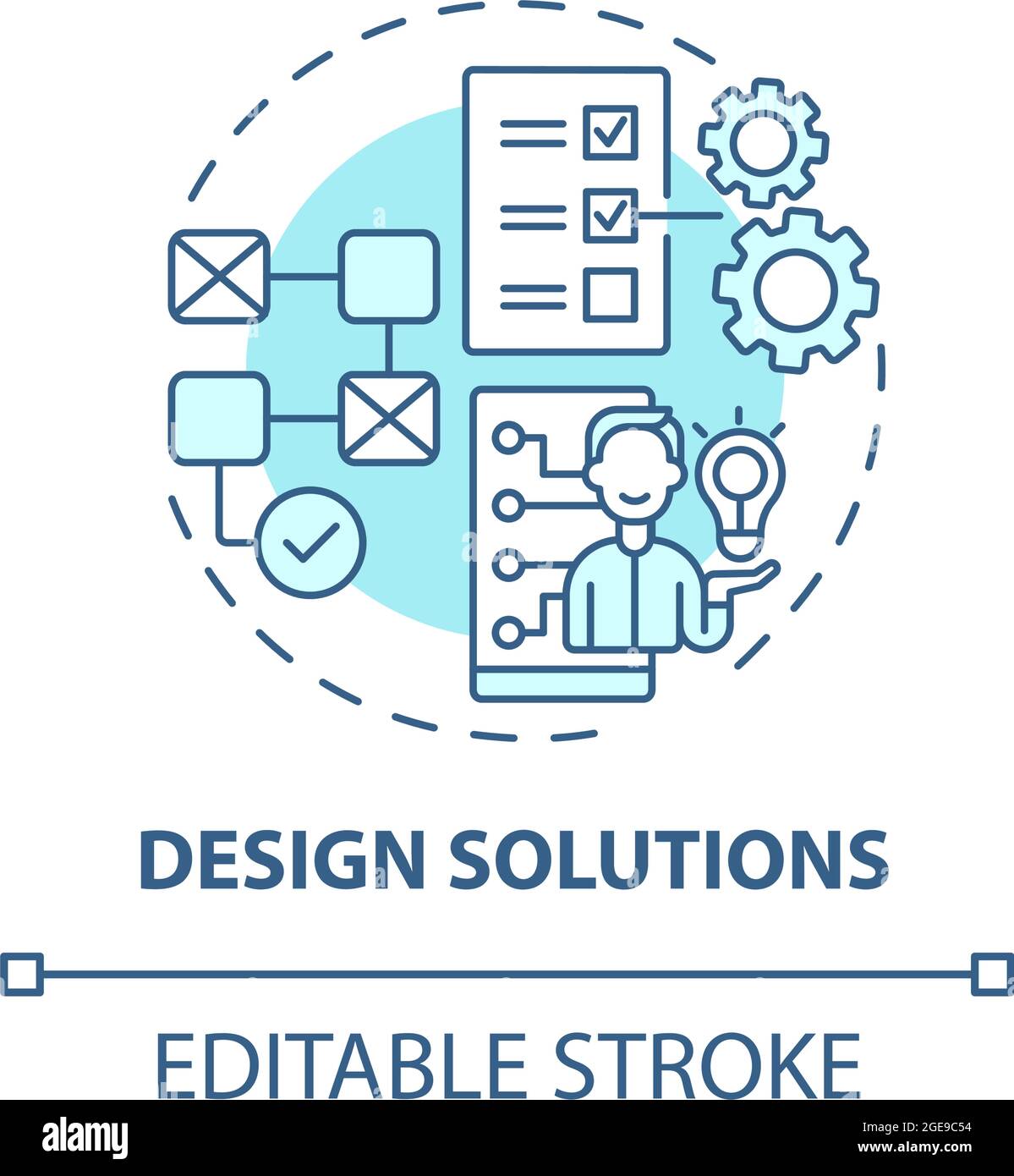 Design solutions concept icon Stock Vector Image & Art - Alamy