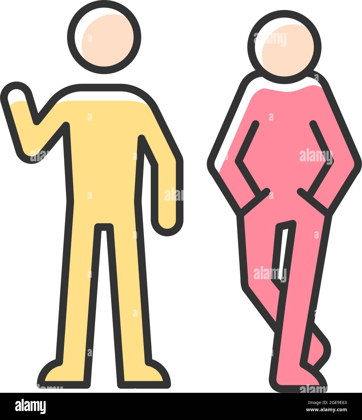 Posture in communication RGB color icon Stock Vector Image & Art - Alamy