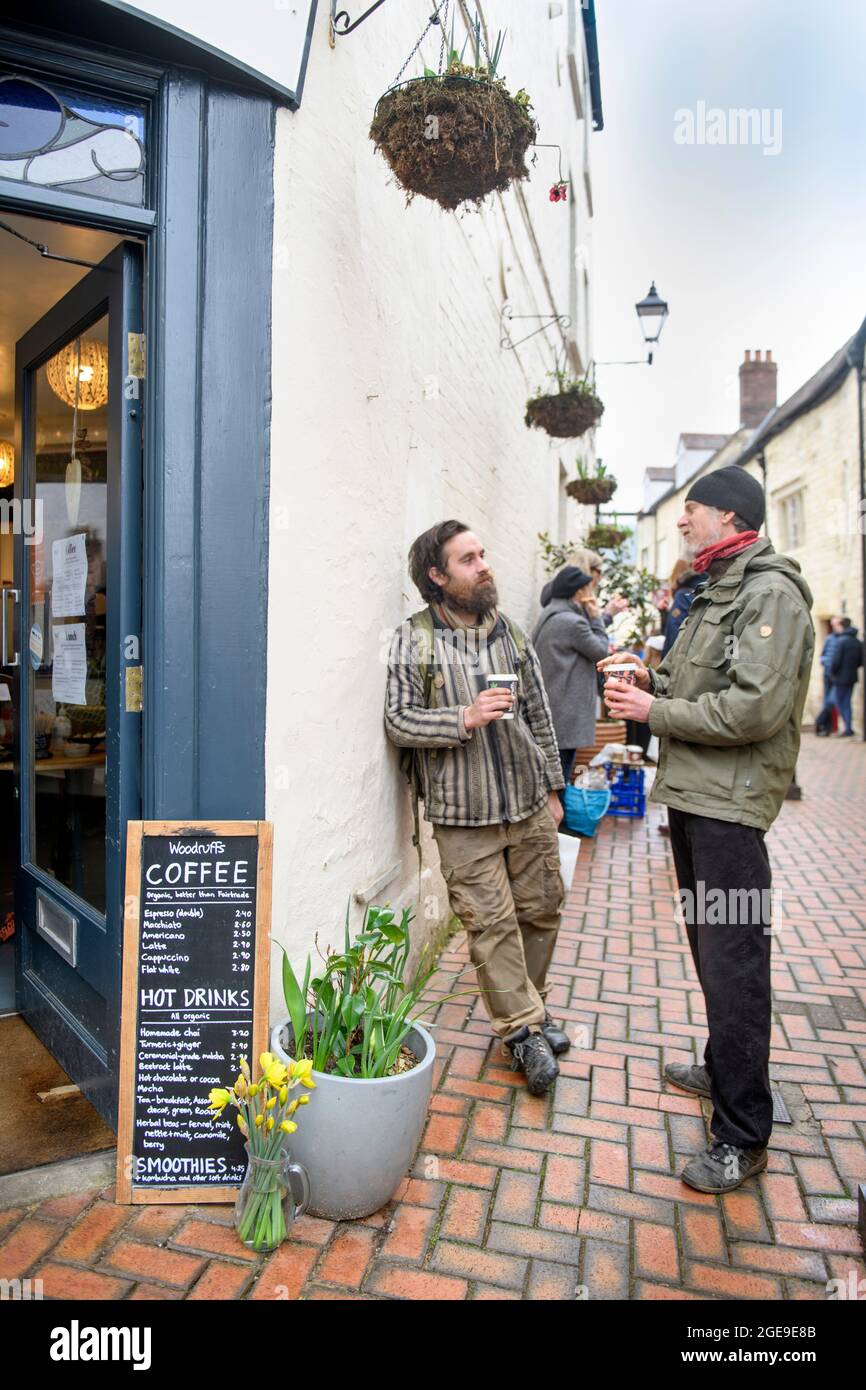 Woodruffs Organic Café in the town of Stroud in Gloucestershire, UK Stock Photo
