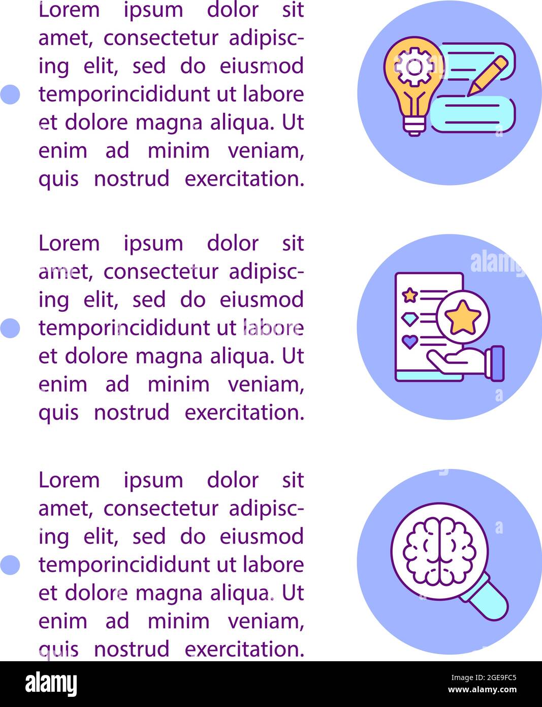 Ergonomics concept line icons with text Stock Vector