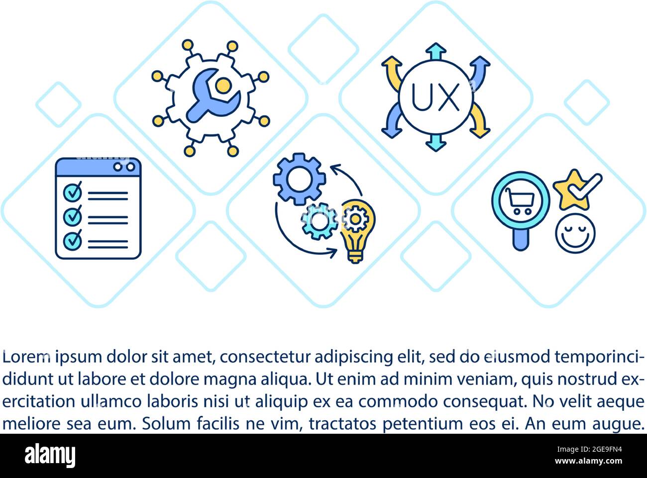 Meeting customer needs concept line icons with text Stock Vector Image ...