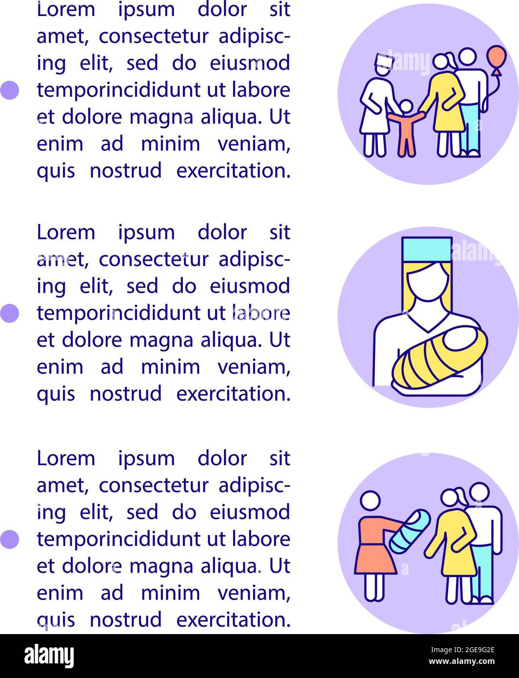 Adoption and surrogacy concept line icons with text Stock Vector Image ...