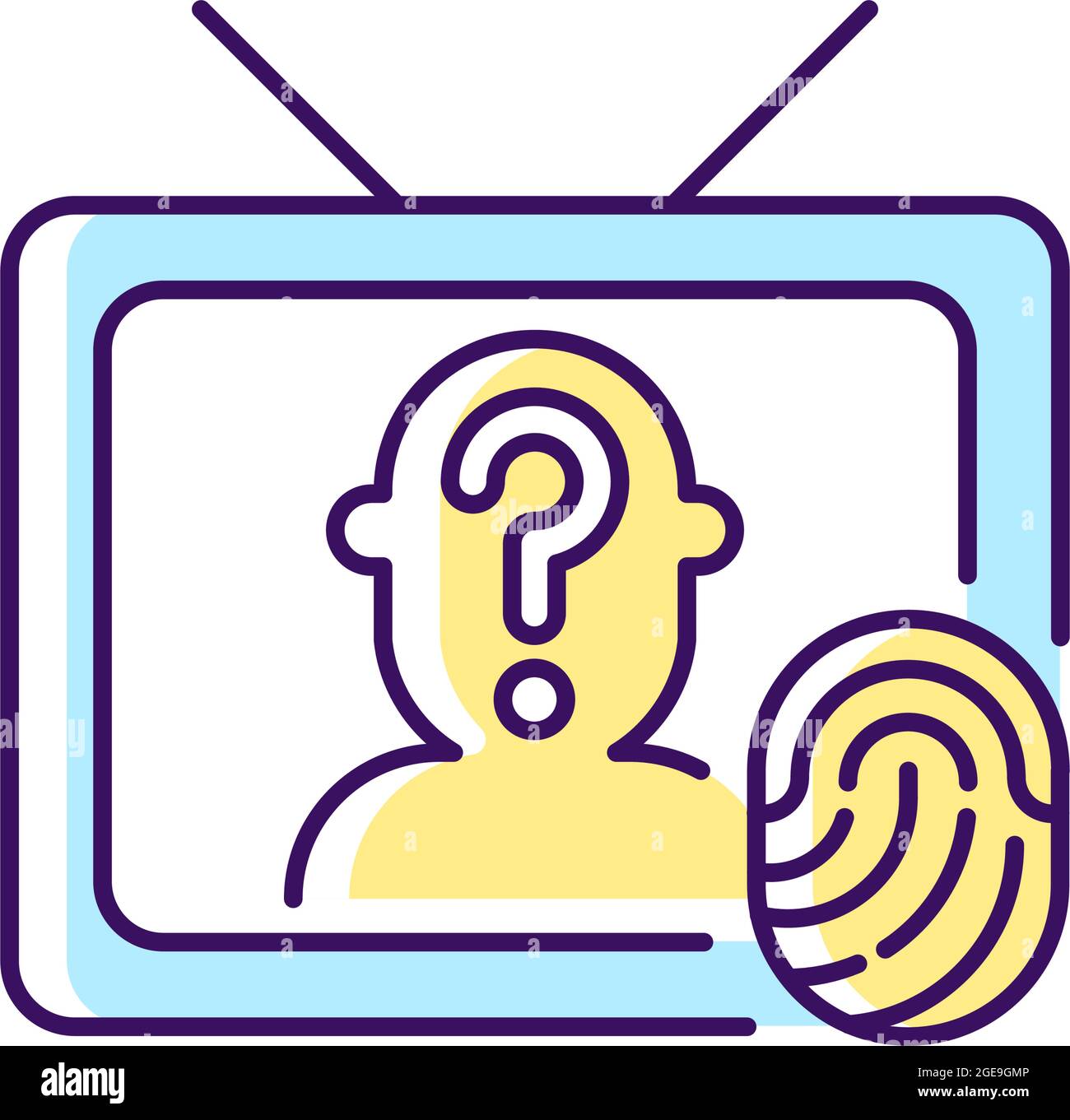 Online investigation show RGB color icon Stock Vector Image & Art - Alamy