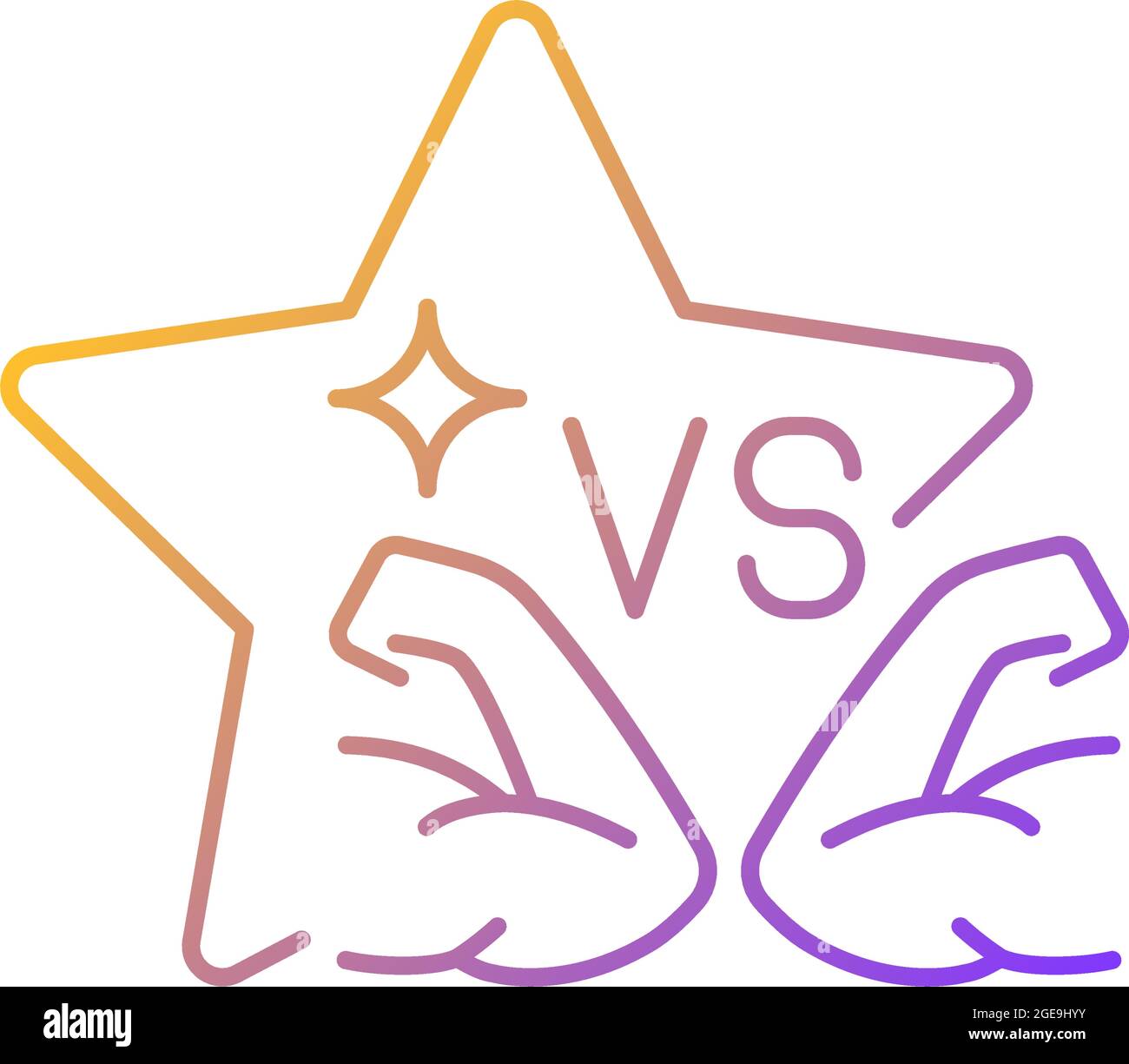 Sports competition reality show gradient linear vector icon Stock