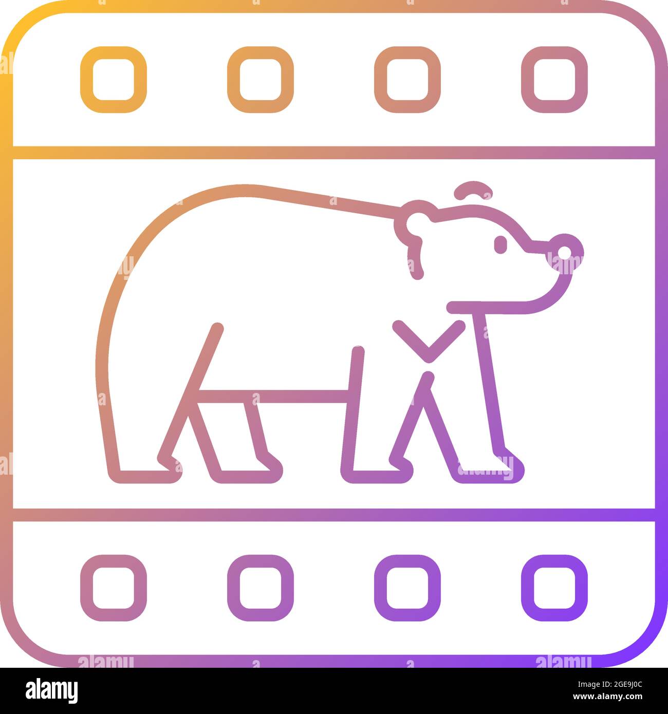 Wildlife documentary gradient linear vector icon Stock Vector Image ...