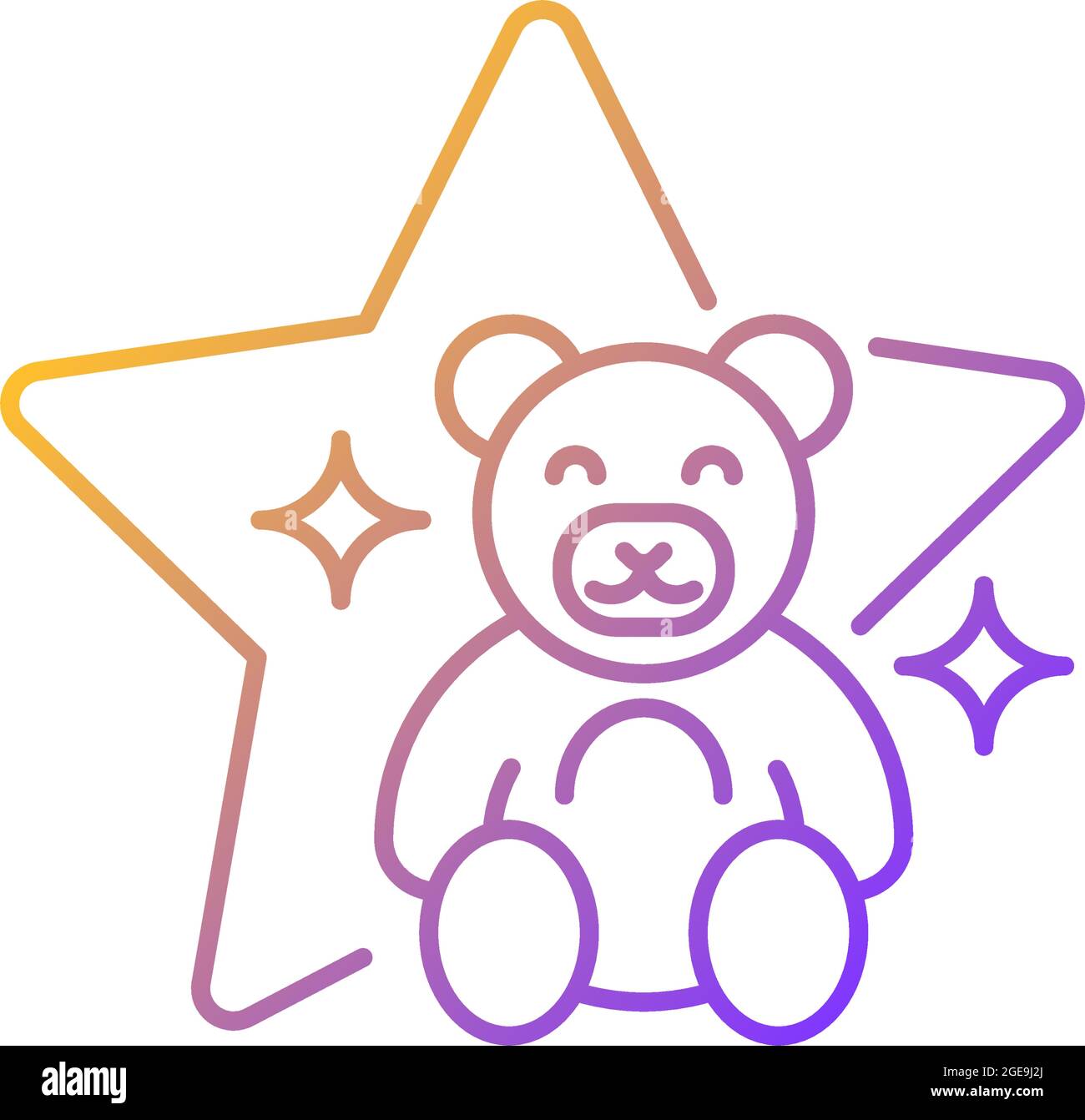 Children show gradient linear vector icon Stock Vector