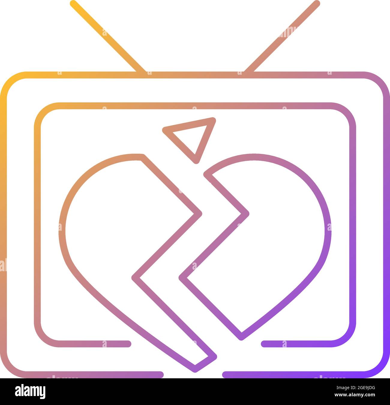 Soap opera gradient linear vector icon Stock Vector