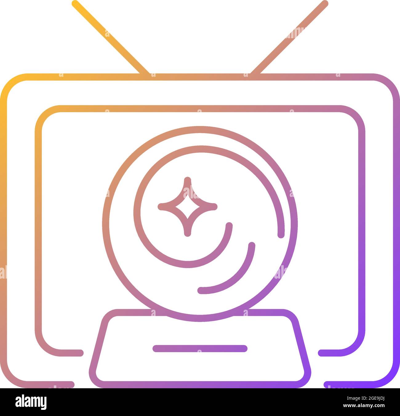 Mystic show gradient linear vector icon Stock Vector