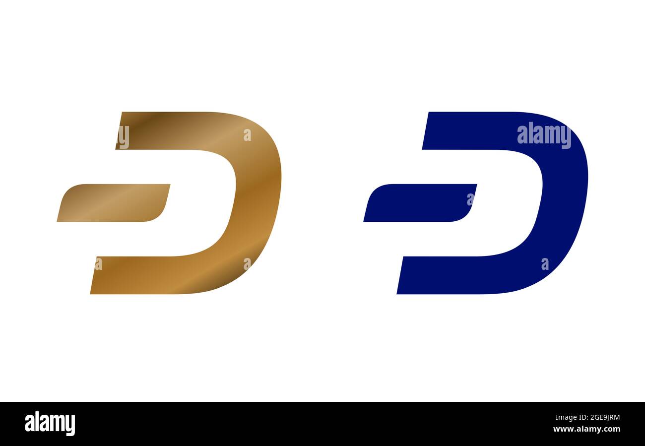 Dash DeFi cryptocurrency symbol on white background isolated logo. Abstract  concept 3d illustration Stock Photo - Alamy