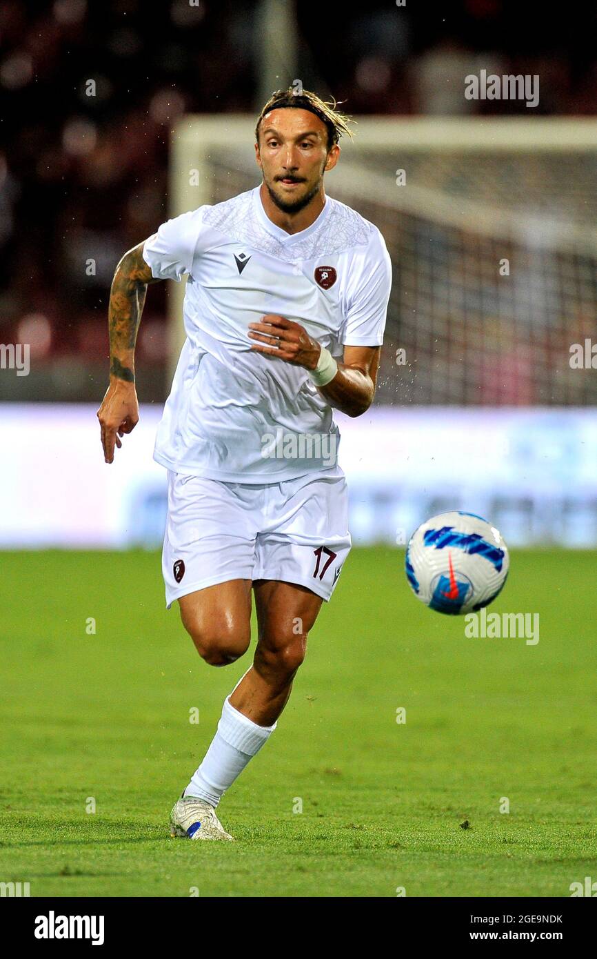 Gianluca Di Chiara player of Reggina, during the Italian Cup match between Salernitana vs Reggina final result 2-0, match played at the Arechi Stadium Stock Photo