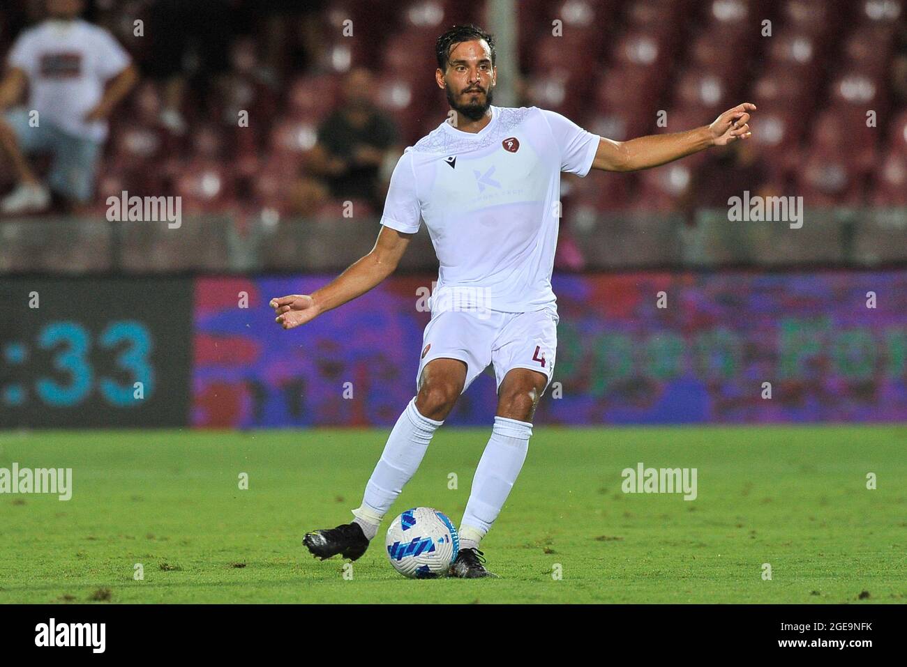 Dimitros Stavropoulos player of Reggina, during the Italian Cup match between Salernitana vs Reggina final result 2-0, match played at the Arechi Stad Stock Photo