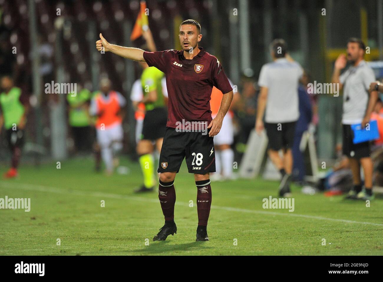 Leonardo Capezzi player of Salernitana, during the Italian Cup match between Salernitana vs Reggina final result 2-0, match played at the Arechi Stadi Stock Photo