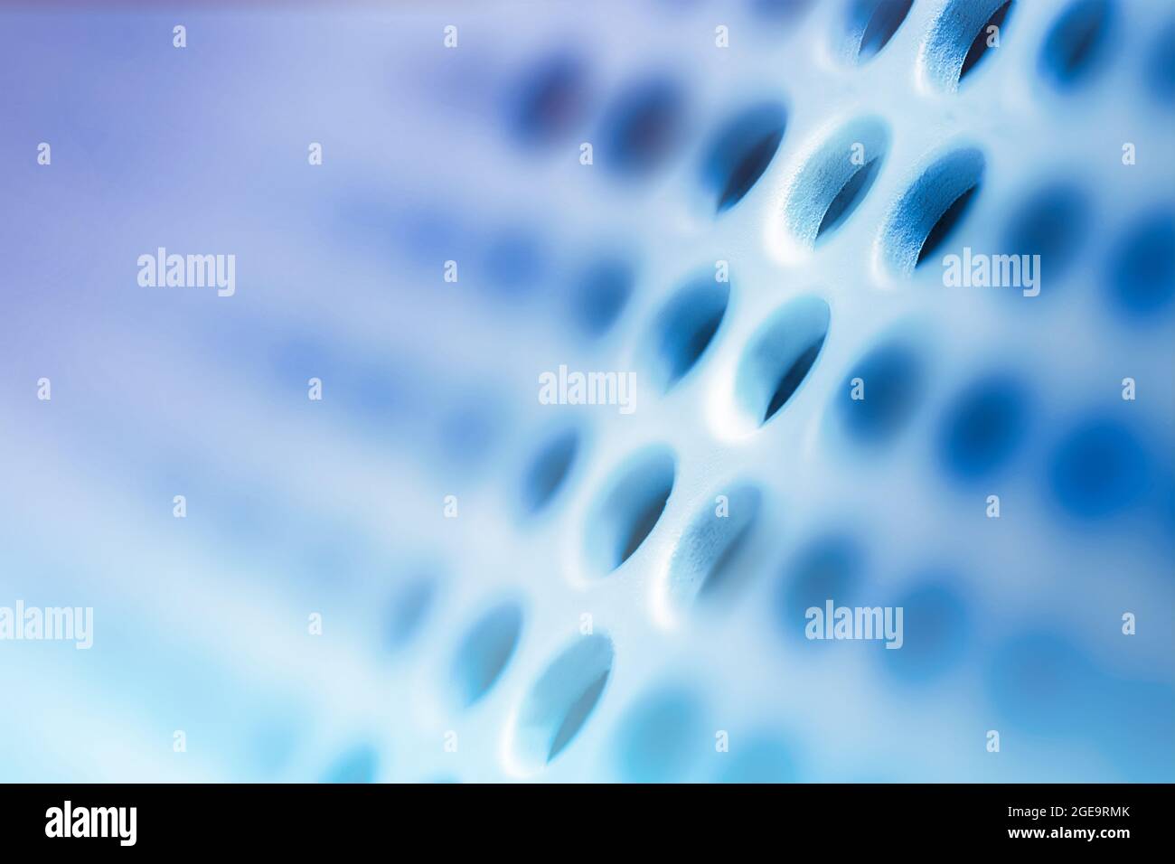 Abstract blue background on the theme of modern technology, communication, internet. Macro photography. Stock Photo