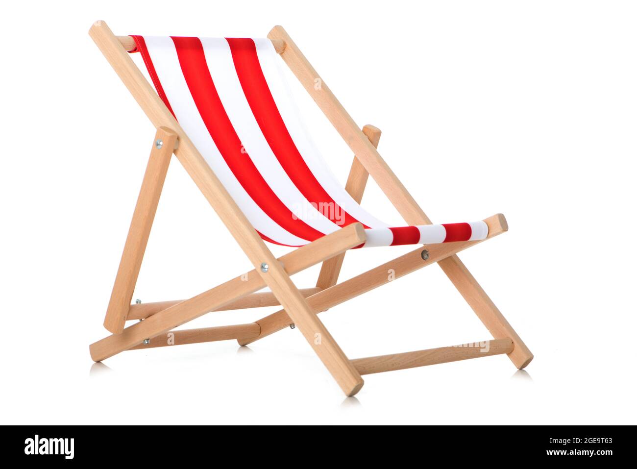 Deck chair isolated on white background Stock Photo - Alamy