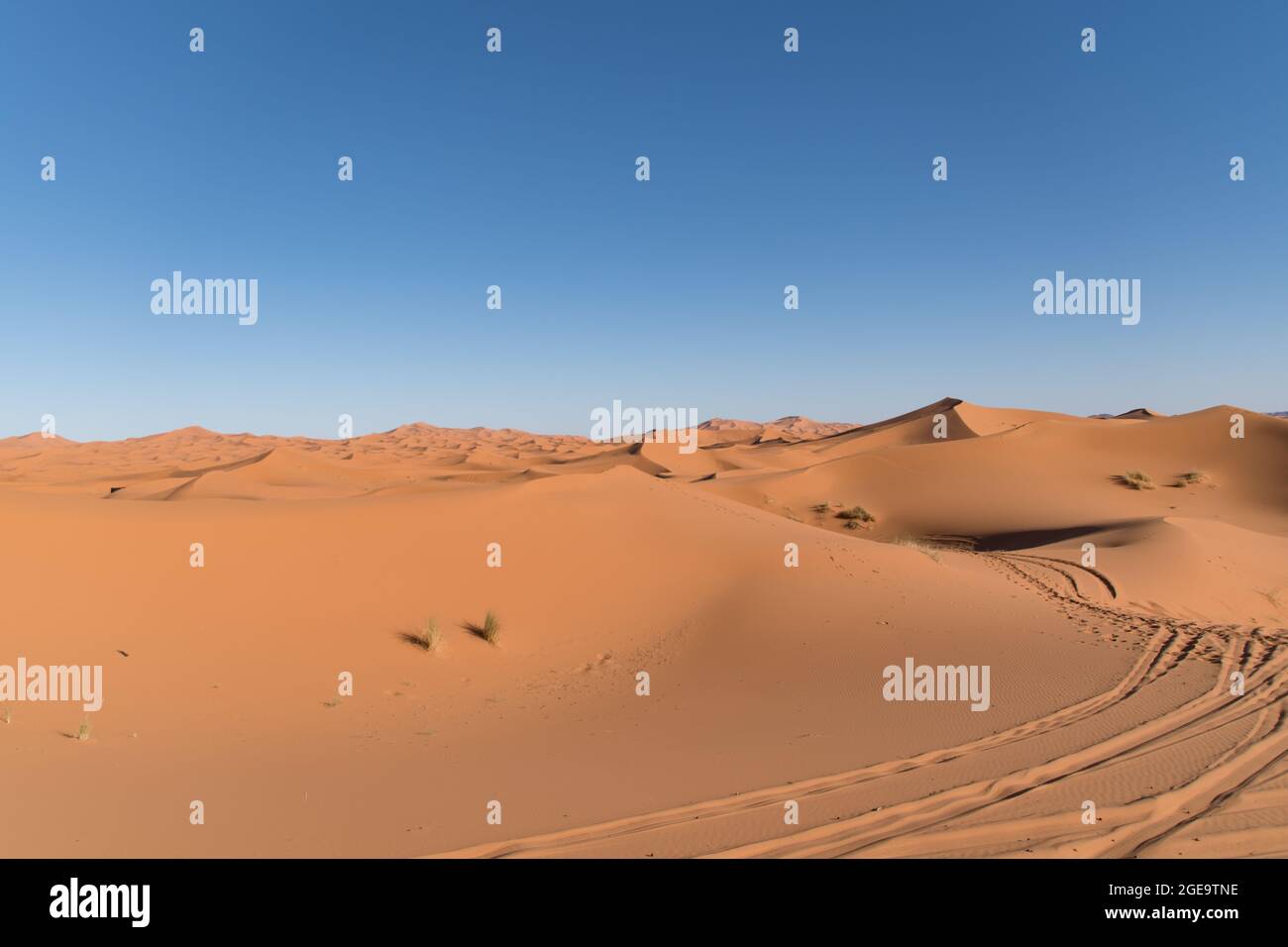 Beautiful shot of sand dunes in the Sahara desert in Morocco Stock ...