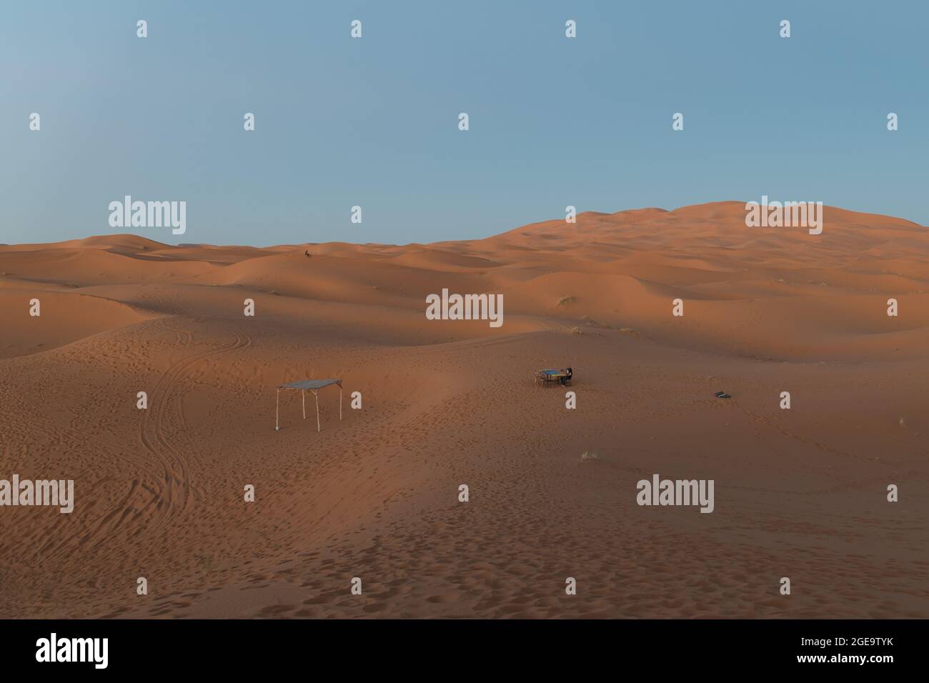 Beautiful shot of sand dunes in the Sahara desert in Morocco Stock ...
