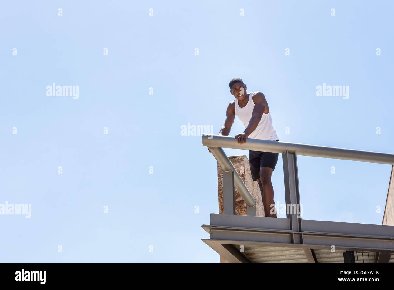 Happy african american sportsman hi-res stock photography and images ...