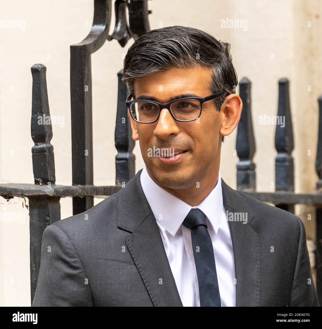 London, UK. 18th Aug, 2021. Rishi Sunak, Chancellor of the Exchequer in Downing Street London, Credit: Ian Davidson/Alamy Live News Stock Photo