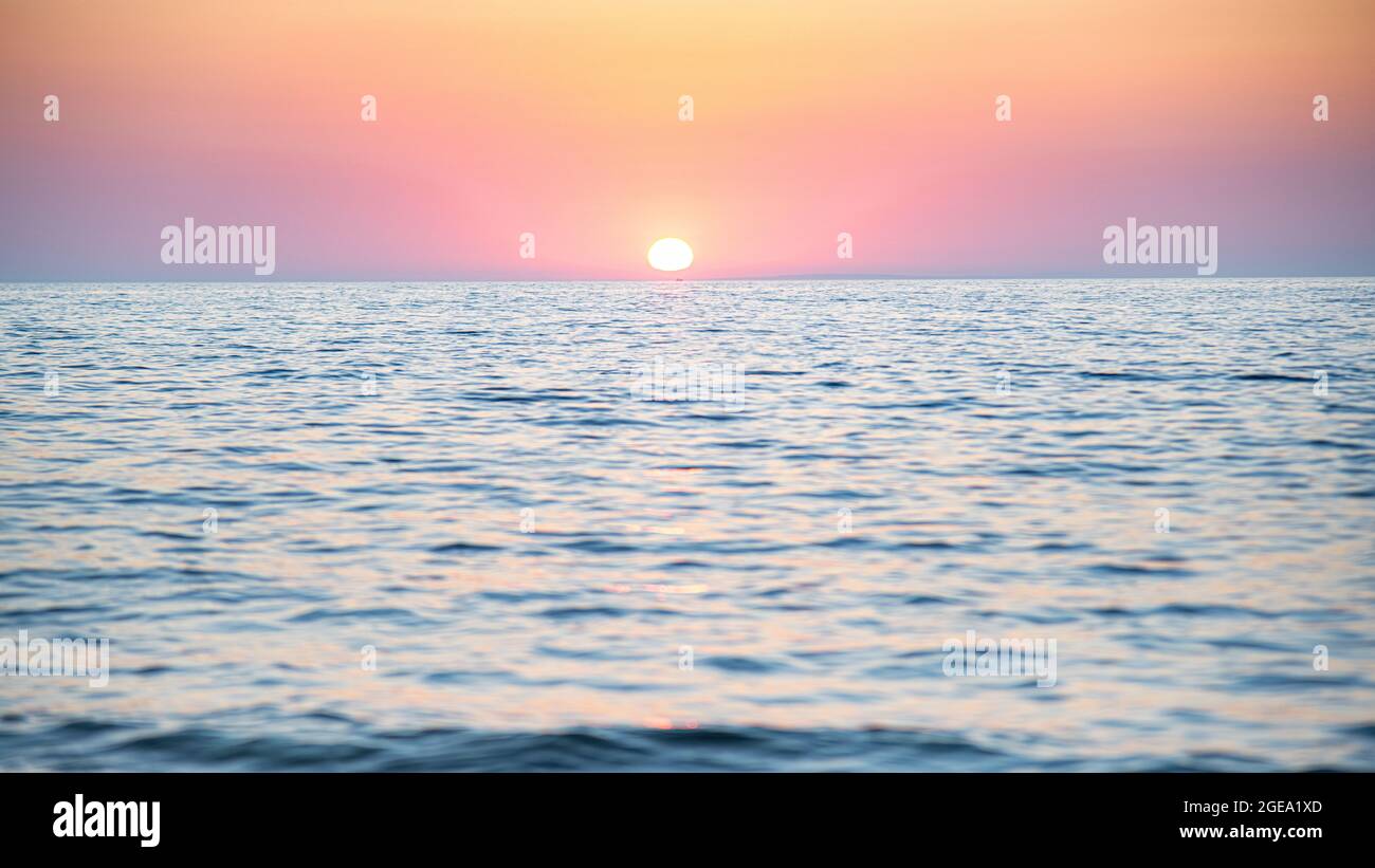 Beautiful sunset above the sea Stock Photo - Alamy