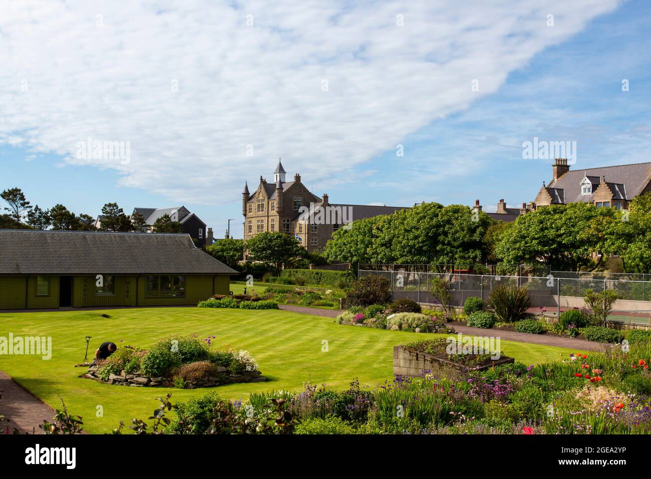 Lawns, Jubilee Gardens, King Harald Street, Lerwick, Shetland Islands, Scotland Stock Photo
